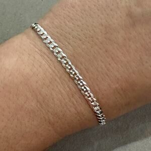Stunning Diamond Cut Cuban Bracelet 3.8mm Size 7.5in ~ Brand New /Retail $80